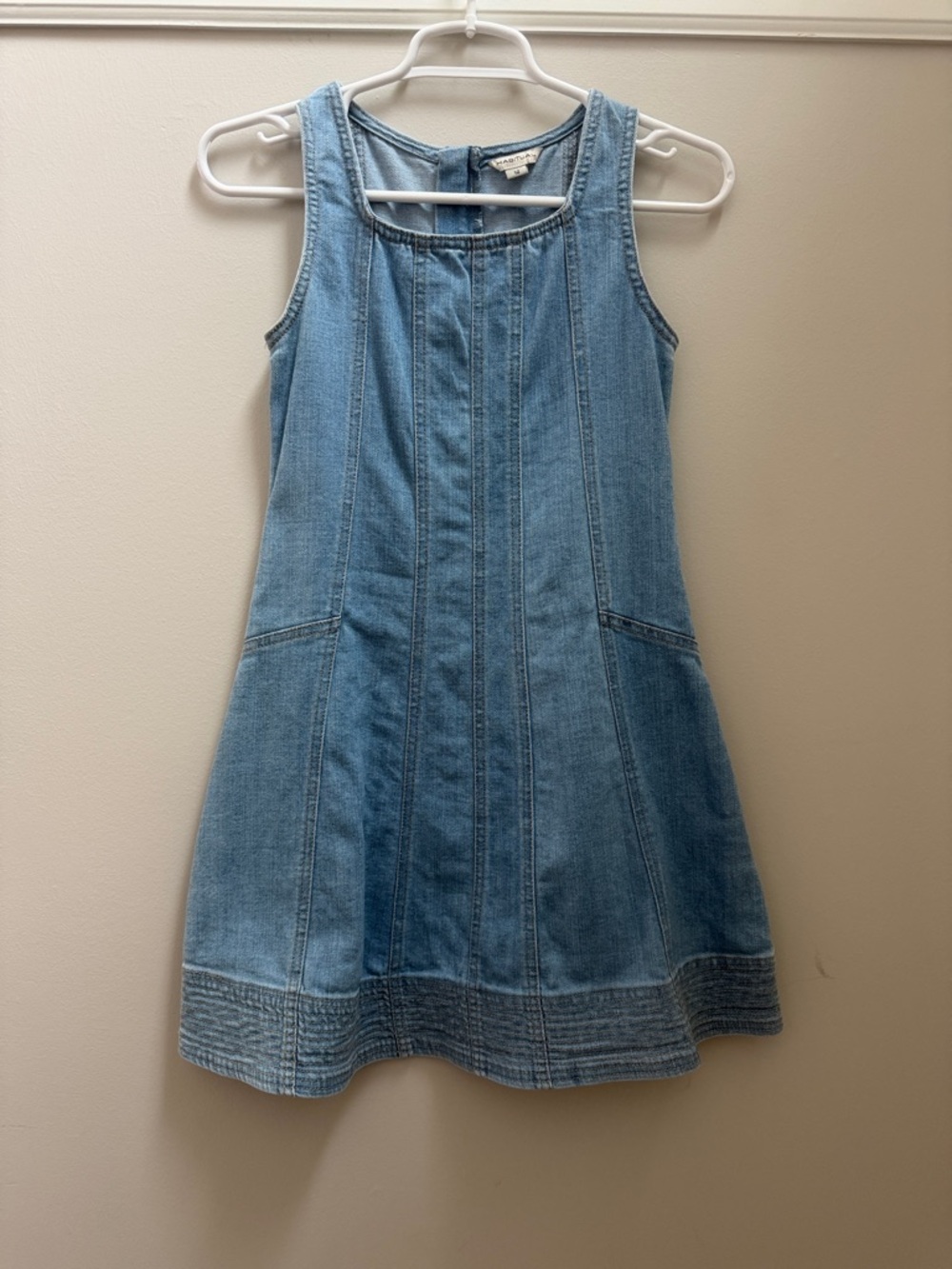 NWOT Habitual Light Denim Panel A-Line Girls Dress Sz 12
